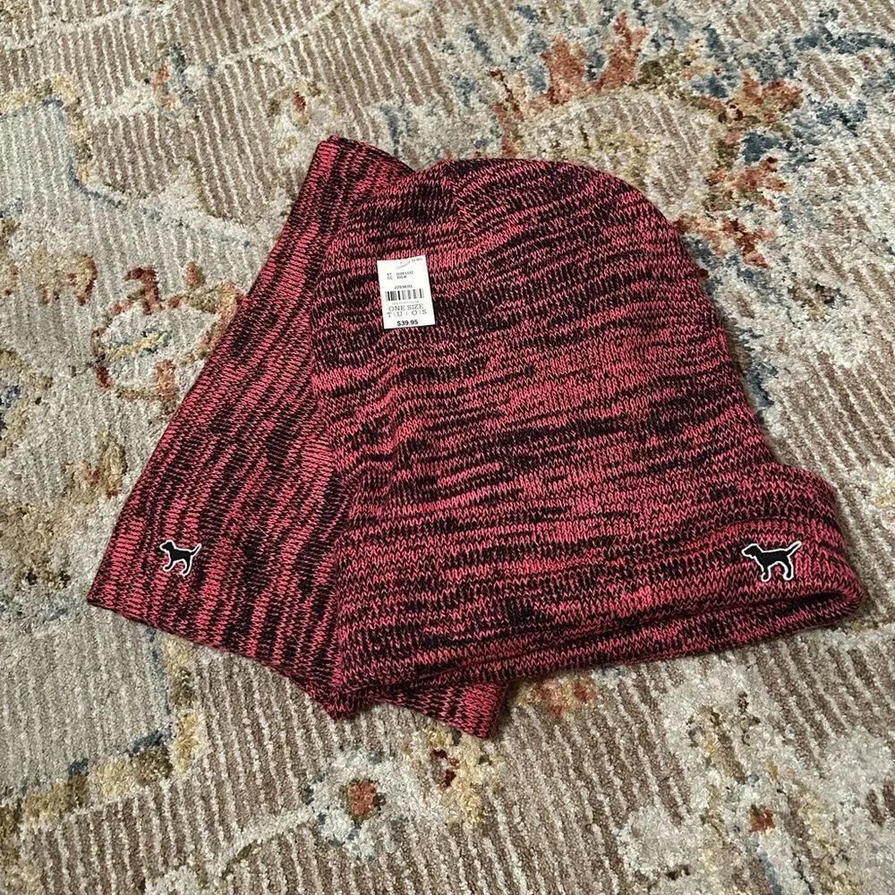 Victoria's Secret Pink Knit Beanie Set